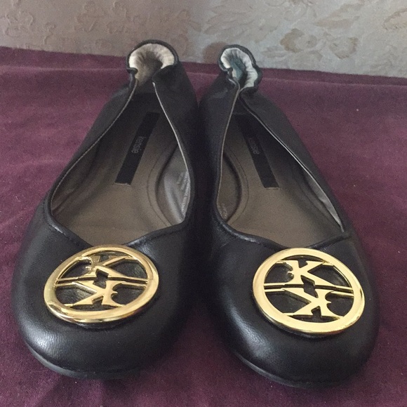 EUC KENSIE Trudy Dress Flat Shoes Faceted Logo Slip On - Picture 5 of 7